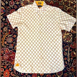 TOMMY HILFIGER NWOT Vintage 80s Button Down Short Sleeve Cotton Shirt Size M